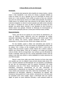 A Nossa Mente na Era da Informa&ccedil;&atilde;o Introdu&ccedil;&atilde;o