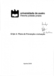 Plano de contingência da Universidade de Aveiro