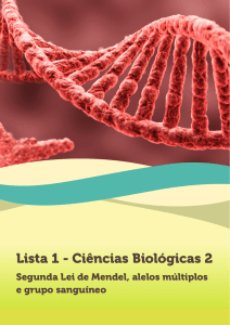 Lista 1 - Ciências Biológicas 2