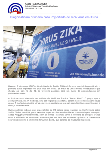 Diagnosticam primeiro caso importado de zica vírus em Cuba