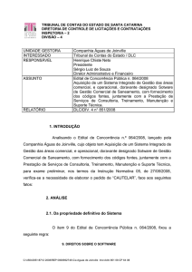 UNIDADE GESTORA Companhia Águas de Joinville