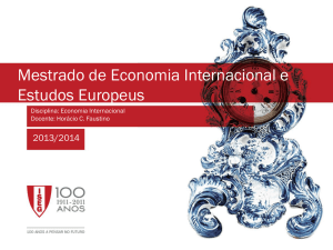 Mestrado de Economia Internacional e Estudos Europeus