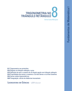 8.2 Ângulos no triângulo retângulo