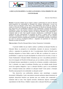 a educação filosófica na educação básica numa perspectiva de