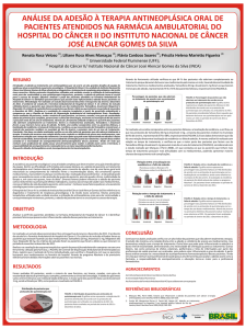 ANÁLISE DA ADESÃO À TERAPIA ANTINEOPLÁSICA