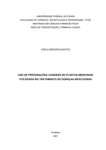 uso de preparações caseiras de plantas medicinais utilizadas no