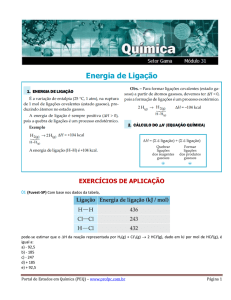 Energia de Ligação - Portal de Estudos em Química