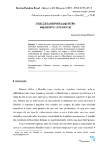 o que é isto – a filosofia? Leonardo Araújo Oliveira