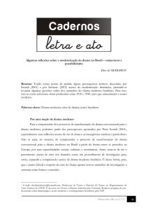 Algumas reflexões sobre a modernização do drama no Brasil
