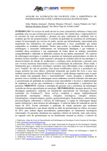 análise da satisfação do paciente com a assistência