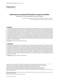 Tuberculose em paciente HIV positivo: sempre um