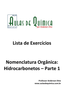 Nomenclatura de Hidrocarbonetos – Parte 01