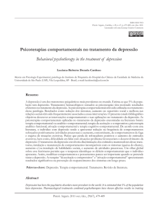 Psicoterapias comportamentais no tratamento da