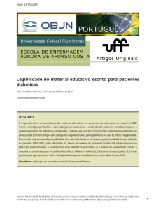 Legibilidade do material educativo escrito para pacientes diabéticos