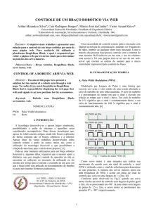 controle de um braço robótico via web