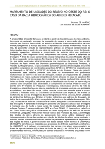 mapeamento de unidades do relevo no oeste do rs - Início