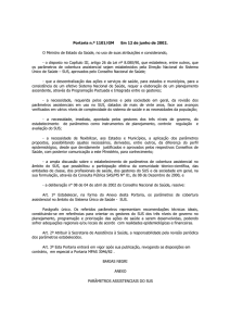 Portaria n.º 1101/GM Em 12 de junho de 2002. O Ministro de Estado