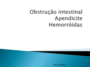 Obstrução intestinal, apendicite e hemorroida