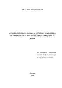 avaliação do programa nacional de controle do câncer do colo do