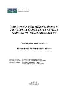 caracterização mineralógica e filiação da vermiculita da m…
