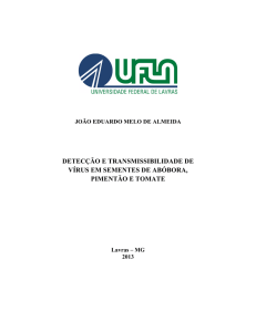 detecção e transmissibilidade de vírus em sementes de