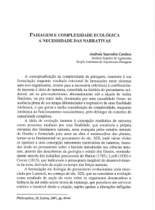 paisagem e complexidade ecológica a necessidade das narrativas