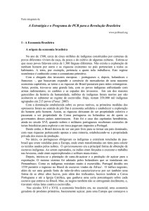 A origem da economia brasileira - Partido Comunista Revolucionário