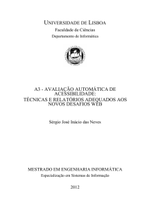 a3 - avaliação automática de acessibilidade: técnicas e relatórios