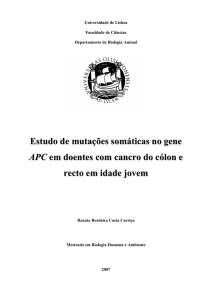 Estudo de mutações somáticas no gene APC em doentes com