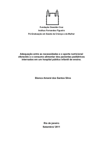 Adequação entre as necessidades e o aporte