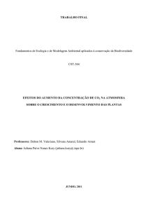 TRABALHO FINAL Fundamentos de Ecologia e de