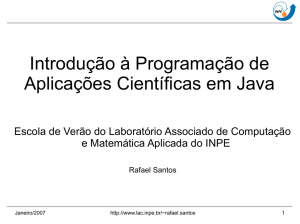 Introdução à Programação de Aplicações Científicas em Java
