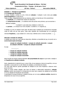 Resumo de física, unidade 1 - Calendários escolares para o ano