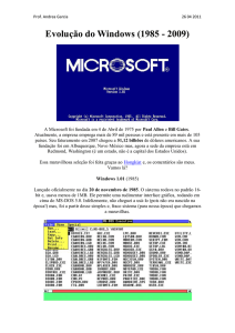 Evolução do Windows 26 04 2011