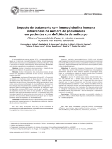 Impacto do tratamento com imunoglobulina humana