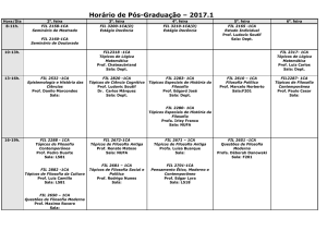 Horário de Pós-Graduação – 2017.1 - Departamento de filosofia da