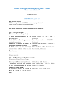 Encontro Intermediário do GT Dramaturgia e Teatro – ANPOLL