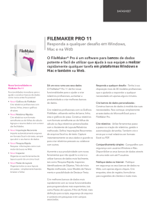FileMaker Pro 11 Responda a qualquer desafio no Windows, Mac e