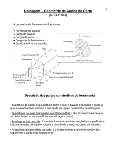 Usinagem – Geometria da Cunha de Corte (NBR