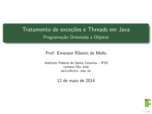 Tratamento de exceções e Threads em Java