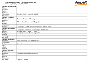 Semana 06 a 10 de março
