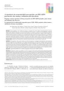 A experiência da soropositividade para grávidas com HIV/AIDS