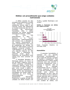 Diálise: um procedimento que exige cuidados nutricionais