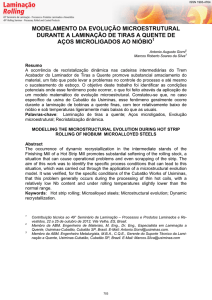 modelamento da evolução microestrutural