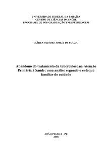 Abandono do tratamento da tuberculose na Atenção Primária à