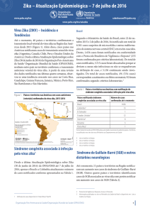 Zika – Atualização Epidemiológica – 7 de julho de 2016