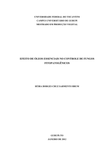 efeito de óleos essenciais no controle de fungos fitopatogênicos