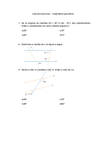 Lista de exercícios – matemática geometria 1