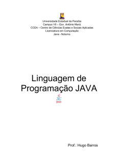 Linguagem de Programação JAVA - Software Livre por Hugo Barros