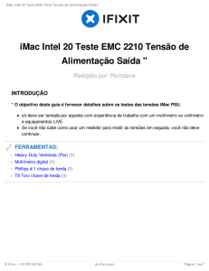 iMac Intel 20 Teste EMC 2210 Tensão de Alimentação Saída